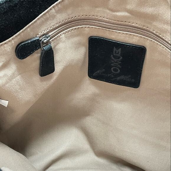 Camila Alves MUXO Black Snakeskin Print Fringe Leather Hobo Bag - Picture 13 of 16